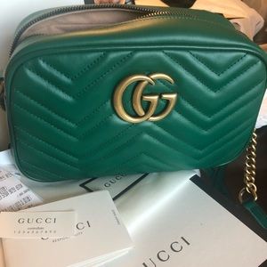 Authentic Gucci Marmont Small Matelasse Shoulder